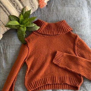 FREE PEOPLE cropped turtle neck sweater